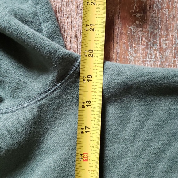 ESSENTIAL ELEMENTS Green Full Zip Hoodie Parachute Cord Drawstring SZ. M  NWOT - Picture 9 of 10